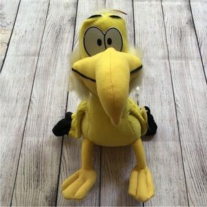 Vintage Nicky Toy Holland Plush Yellow Comic Bird Stuffed Animal